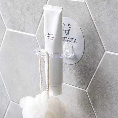 Wall-mounted punch-free toothbrush holder children's creative storage rack wall-mounted bathroom multi-functional toothpaste rack toothbrush holder