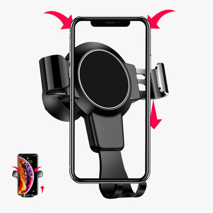 Gravity automatic mobile phone holder black phone air-conditioning position air vent position