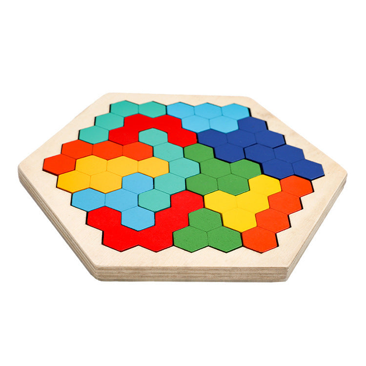 Wooden variety honeycomb puzzle boys and girls color puzzle kindergarten early education baby children's educational toys cognitive toys