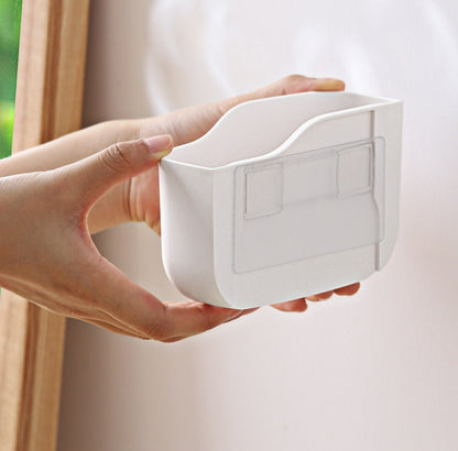 Wall-mounted TV mobile phone remote control storage box upgraded version with partition partition wall-mounted storage box