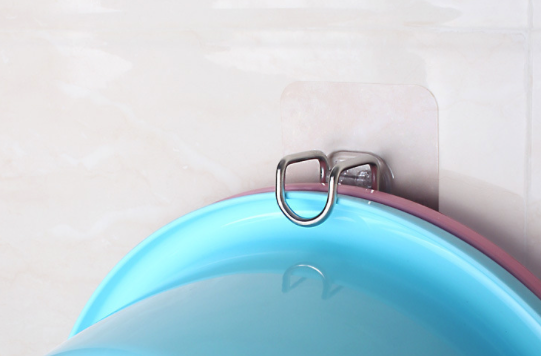 (2 Pcs) Stainless Steel Household Basin Hook / Strong Kitchen Bathroom Traceless Hook, Multipurpose Plug Cable Organizer Hook