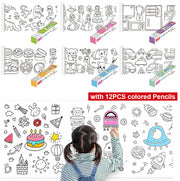 Dinosaur Paradise 3-meter long graffiti scroll kindergarten wall painting paper canvas children's graffiti scroll