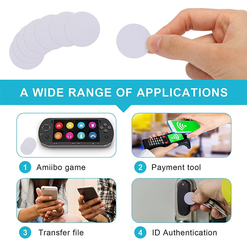 [10-pack] NFC215 card round coin card nfc label card high frequency homemade amiibo game card Label paper