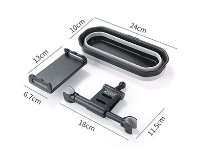 Car mobile phone tablet holder rear car trash can multi-functional mobile phone holder car storage box three-in-one