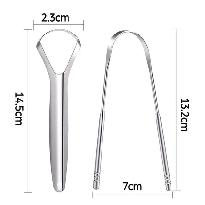 Stainless steel tongue scraper tongue cleaner to remove bad breath tongue brush oral care cleaning tongue scraper