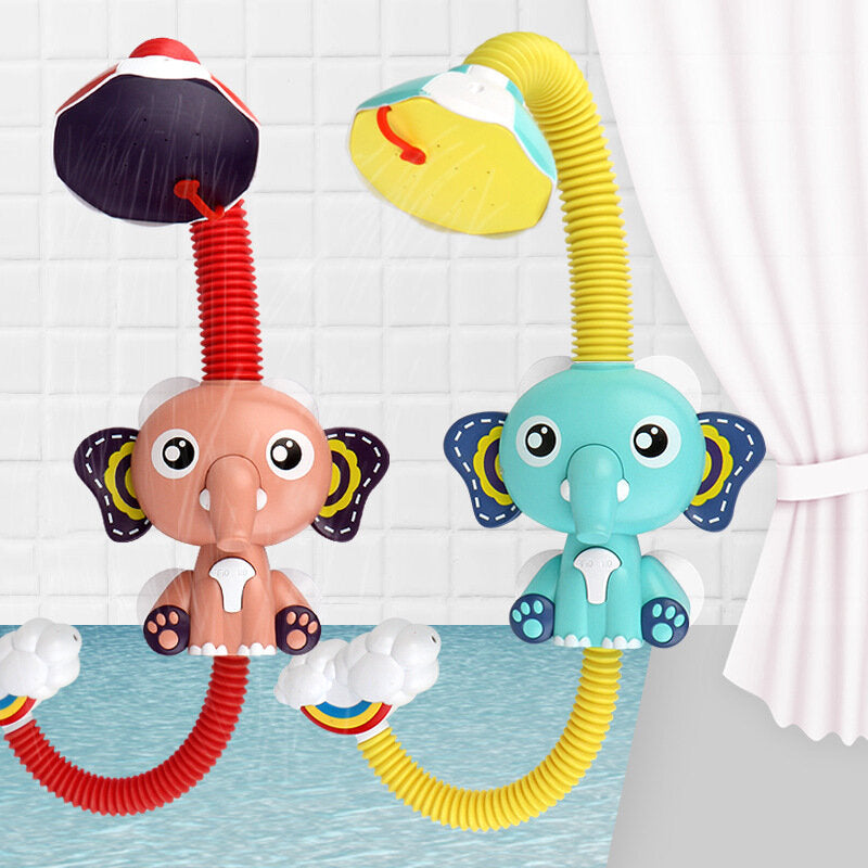 電動大象花灑馬卡龍噴水兒童寶寶戲水浴室寶寶洗澡夏天玩具活沖涼玩具浴缸玩具 堆沙玩具
