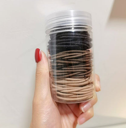 Korean version of 200 pieces of canned high-elastic headbands, seamless rubber bands for tying your hair without hurting your hair, hair bands, elastic hair accessories