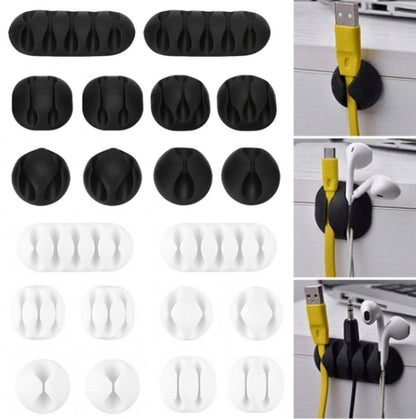 -1 set of 10 wire clip stickers multifunctional fixed wire clip acrylic adhesive wire organizer wire storage countertop wire holder