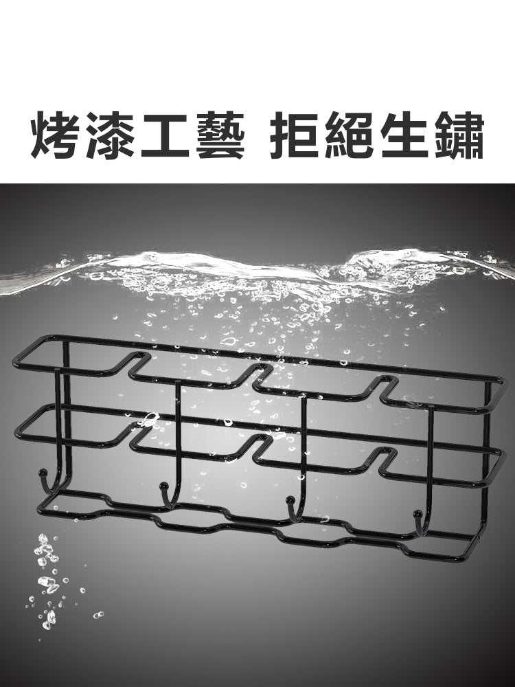 免打孔壁掛式雨傘架 長短通用 防生鏽遮架 縮骨傘長傘適用 玄關入戶門雨傘牆面收納架 客廳牆壁門口牆上置物架 縮骨遮長遮 家用掛墻放傘架（附送膠貼）