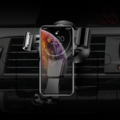 Gravity automatic mobile phone holder black phone air-conditioning position air vent position
