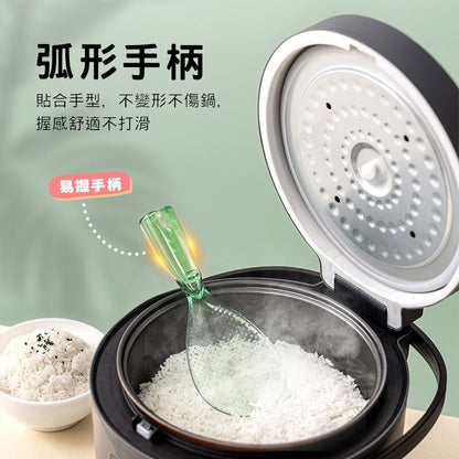 【廚房好幫手】可站立式飯勺 不黏飯粒 耐高溫 飯殼 站式飯勺 不沾黏飯勺 打飯勺 不沾米飯勺 飯匙 電飯煲飯匙 米飯鏟 盛飯勺 透明飯匙 可立飯勺（透明白色）