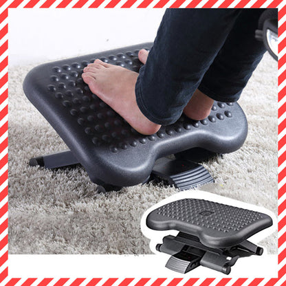 Ergonomic computer-adjustable foot pedal with three-section angle adjustment massage beads to improve sitting posture and heighten the foot pedal and foot pad for office foot massager