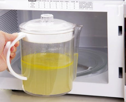 Microwave oil-isolated soup kettle, oil-isolated soup kettle, soup kettle, degreaser kettle, grease separation kettle, oil filter cup, confinement meal soup kettle, seasoning container