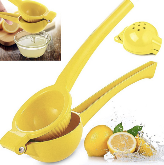 Manual juicer aluminum alloy double-layer manual fruit juicer multifunctional lemon clip small juicer lemon clip lemon juicer mini juicer manual juicer juice press kitchen tool