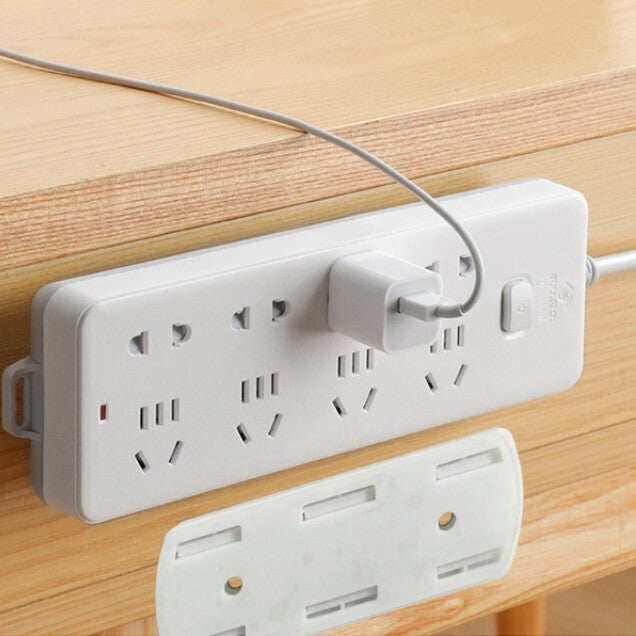 Wall-mounted electric mop rack, plug-in holder, wall-mounted mop holder, extension cord holder, mop rack, socket holder, electric mop rack, wall-mounted mop rack