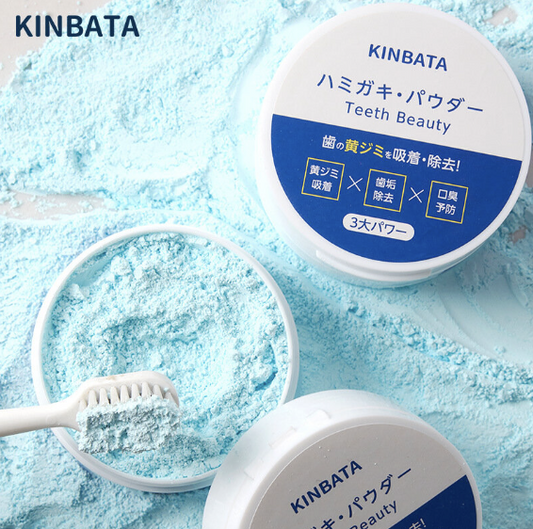 日本KINBATA 洗牙粉 去黃牙粉 潔牙粉 美白去漬牙膏粉 牙齒美白粉 潔齒牙粉 清潔牙齒