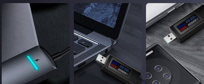 黑色USB测表仪彩屏数显彩屏USB测表仪usb测试仪充电器检测仪电压表电流表MX18 其他探测仪