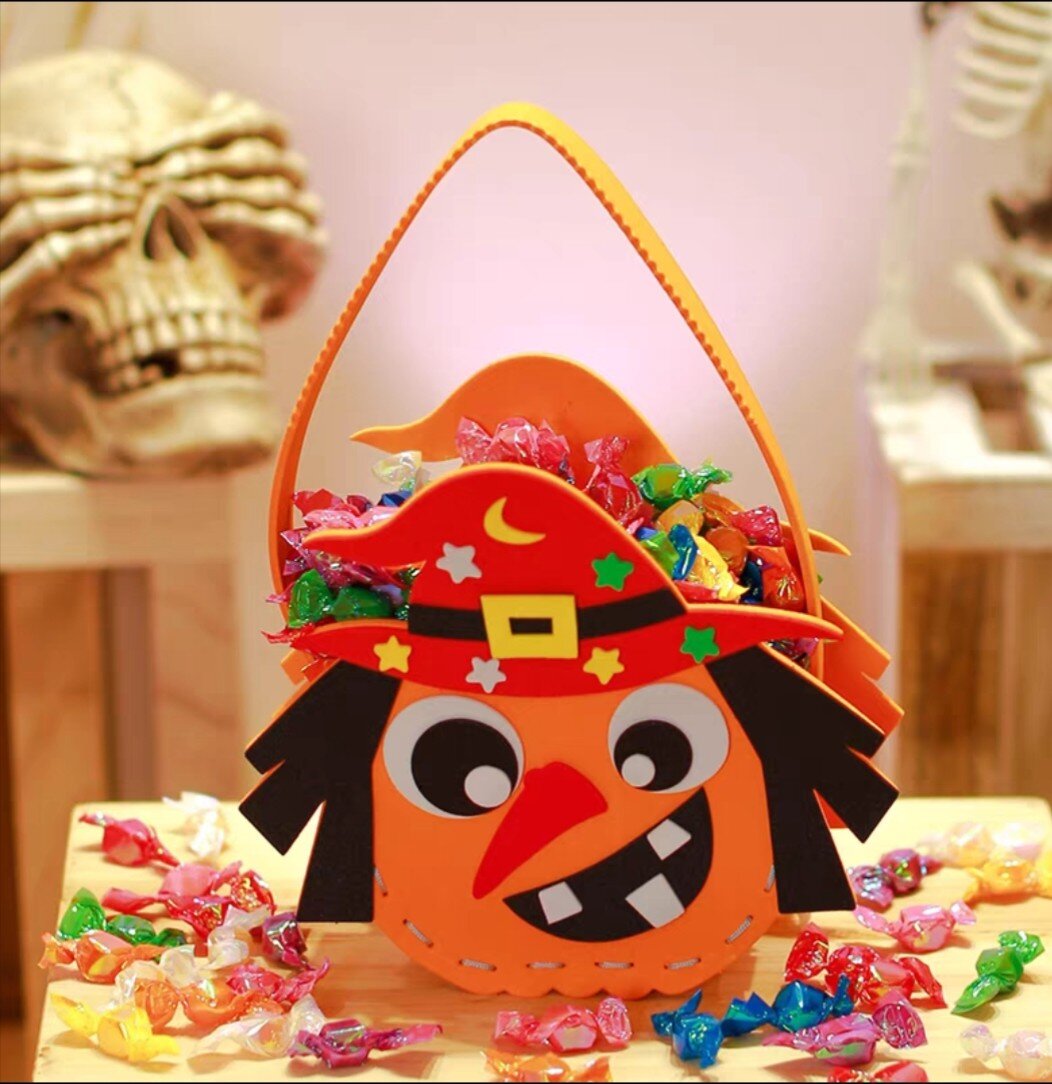 DIY万圣节玩具福袋Halloween Party 小朋友玩具手挽袋礼物亲子活动简易小手工