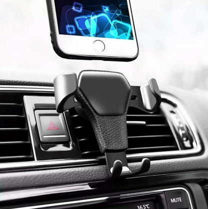 New 360-degree Gravity Automatic Phone Holder, Black - Car Vent Mount Phone Stand, Car Accessories