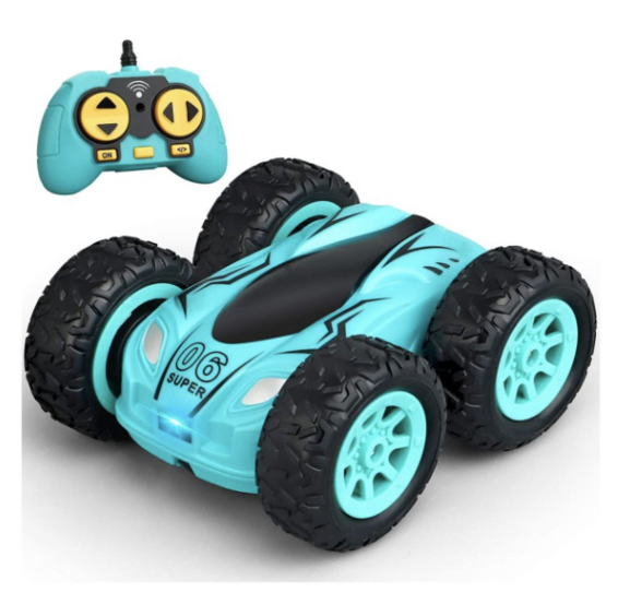 迷你特技遙控汽車玩具 遙控雙面旋轉汽車,男孩女孩兒童生日, 聖誕節禮物 遙控車