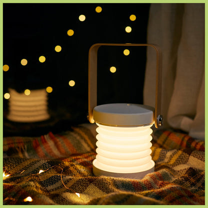 Creative deformable table lamp, foldable LED lantern, LED table lamp, camping charging room lamp, dual-purpose deformable table lamp, gift idea for Valentine's Day