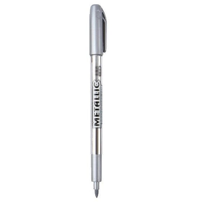[1 Pack] Silver Metallic Craft Pen Paint Pen Invitation Sign-In Pen Signature Greeting Card Famous Pen Ball Pen