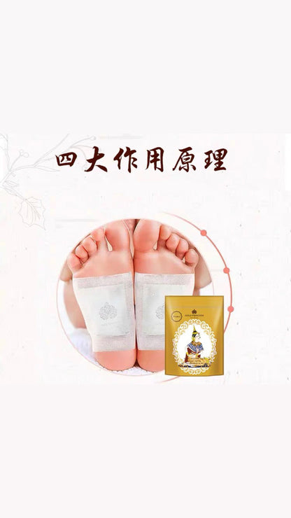 Thailand Dusitra Royal Ginger Foot Patch to remove moisture and improve sleep, cold hands and feet foot patch (10 pieces)