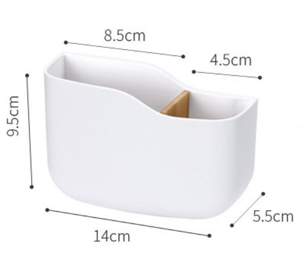 Wall-mounted TV mobile phone remote control storage box upgraded version with partition partition wall-mounted storage box