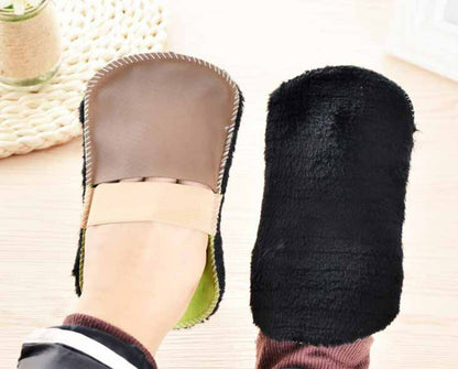 Plush shoe polishing cloth, imitation wool shoe polishing gloves, shoe polish polishing shoe polishing rag, portable polishing shoe polishing cloth sponge