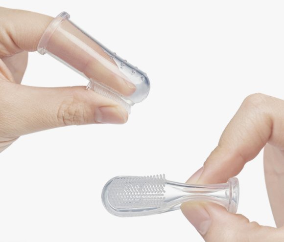 5個 透明矽膠寵物指套刷 寵物口腔清潔護理手指牙刷 口腔護理食品