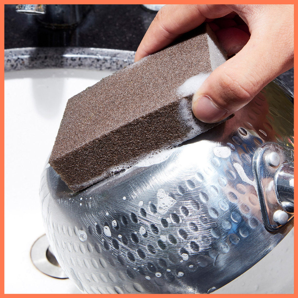 4-piece Emery Sponge Brush - Dishwashing Scouring Pad Nano Magic Cleaning Brush Household Kitchen Cleaning Sponge - Stain Removal