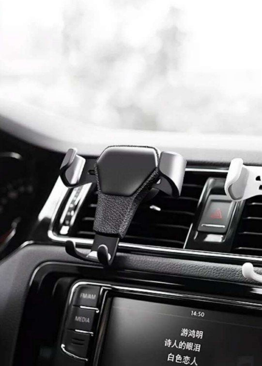 New 360-degree Gravity Automatic Phone Holder, Black - Car Vent Mount Phone Stand, Car Accessories