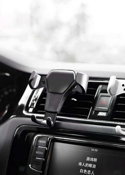 New 360-degree Gravity Automatic Phone Holder, Black - Car Vent Mount Phone Stand, Car Accessories