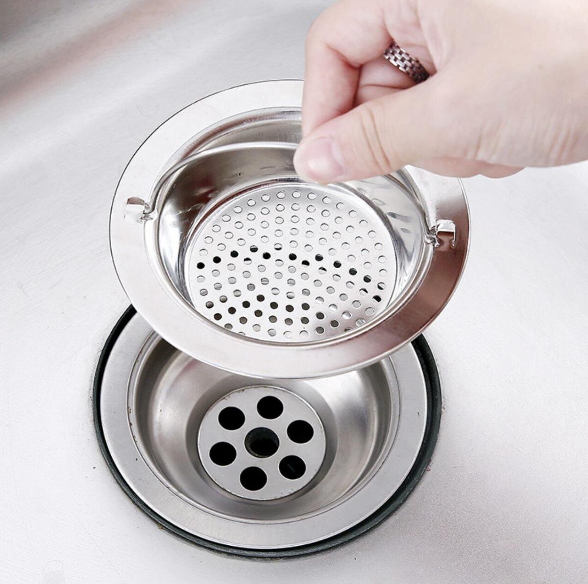 11cm Large Wash Basin Sink Filter Stainless Steel Filter Drainage Floor Drain Net - Kitchen SINK Pan Sink Water Isolator Filter Wash Basin Filter Filter Vegetable Washing Kitchen Waste Food Residue VIP Channel Filter Element