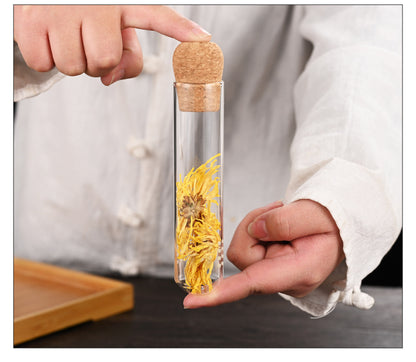 Glass test tube tea filter high temperature resistant tea leak tea brewer household tea set accessories tea leak tea filter summer tea tea pulp filter