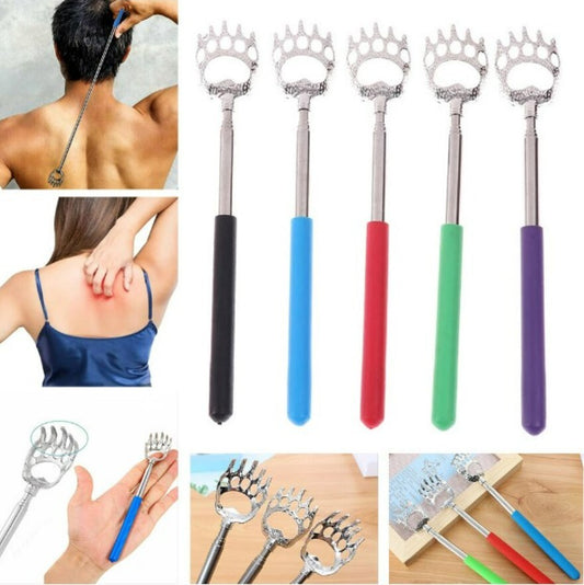 Black bear claw does not ask for help four-section telescopic stainless steel itchy scratch rake back scratcher health accessory