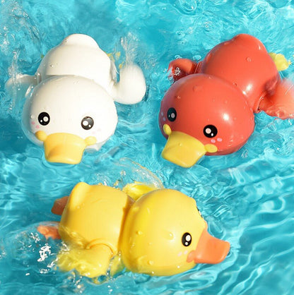 沖涼鴨仔玩具嬰兒寶寶洗澡戲水兒童沐浴遊泳玩具 黃色小鴨子 洗澡玩具 游泳用品