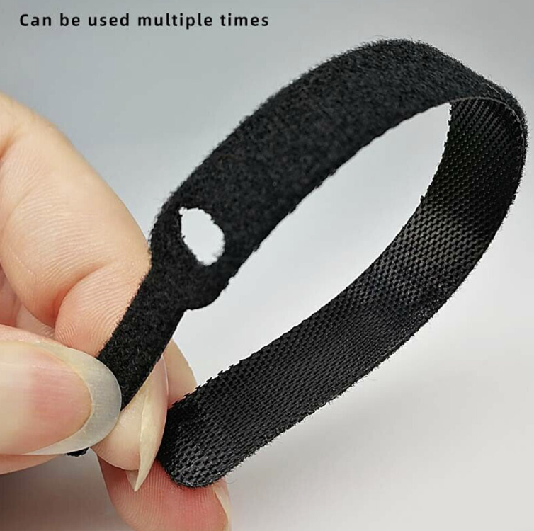 [100-Pack] Needle Velcro Cable Ties Double-Sided Self-Adhesive Devil's Felt Cable Cable Velcro Cable Cable Cable Cable Winder Cable Management Strap Cable Ties Wire Storage Ties Desktop and Wire Storage