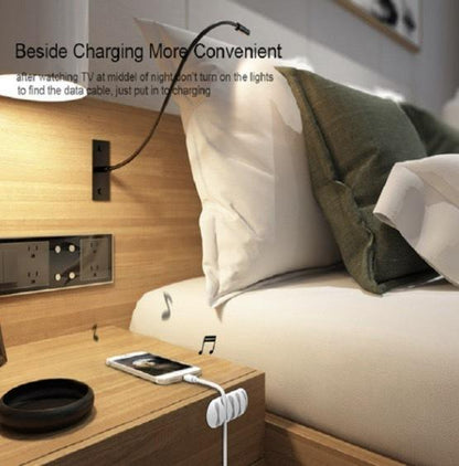 White Desktop Charging Data Cable Five-Hole Organizer Silicone Organizer Fixed Cable Organizer Silicone Cable Organizer Charging Cable Holder Wire Storage Desktop Storage Desktop Charging Data Cable Five-Hole Organizer 2-Pack Desktop and Wire Storage