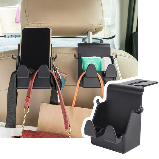 簡易掛勾後座椅背掛鉤隱藏式車內用品車載小掛鉤手機支架 車用手機支架 掛鉤- View 1-ManyMart 萬嚟買