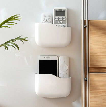 Wall-mounted TV mobile phone remote control storage box upgraded version with partition partition wall-mounted storage box