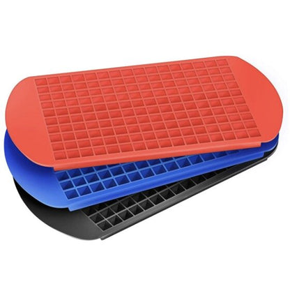 Blue 160 grid silicone mini small square ice tray silicone ice making mold creative ice making box small ice cube ice grain grid small ice cube crushed ice mold square ice cube crushed ice ice tray mold ice making box