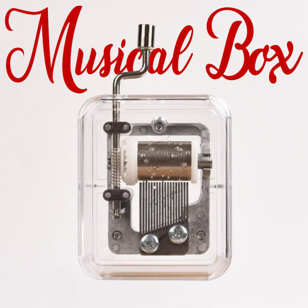 手搖音樂盒透明迷你方型音樂盒手搖八音琴 風水音樂盒 音樂盒