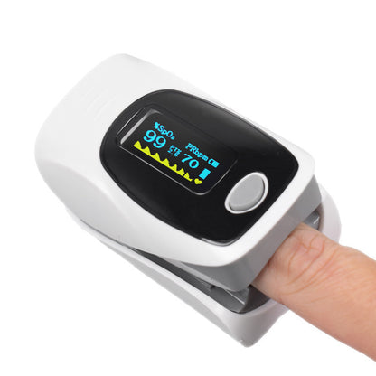Pulse Oximeter 便攜式心率脈搏血氧監測儀【高精度，測量精準】【彩色 OLED 顯示】 血氧儀