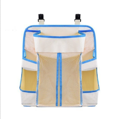 Baby crib storage bag with large capacity and load capacity of 10 kg, baby supplies storage bedside hanging bag, mother bag