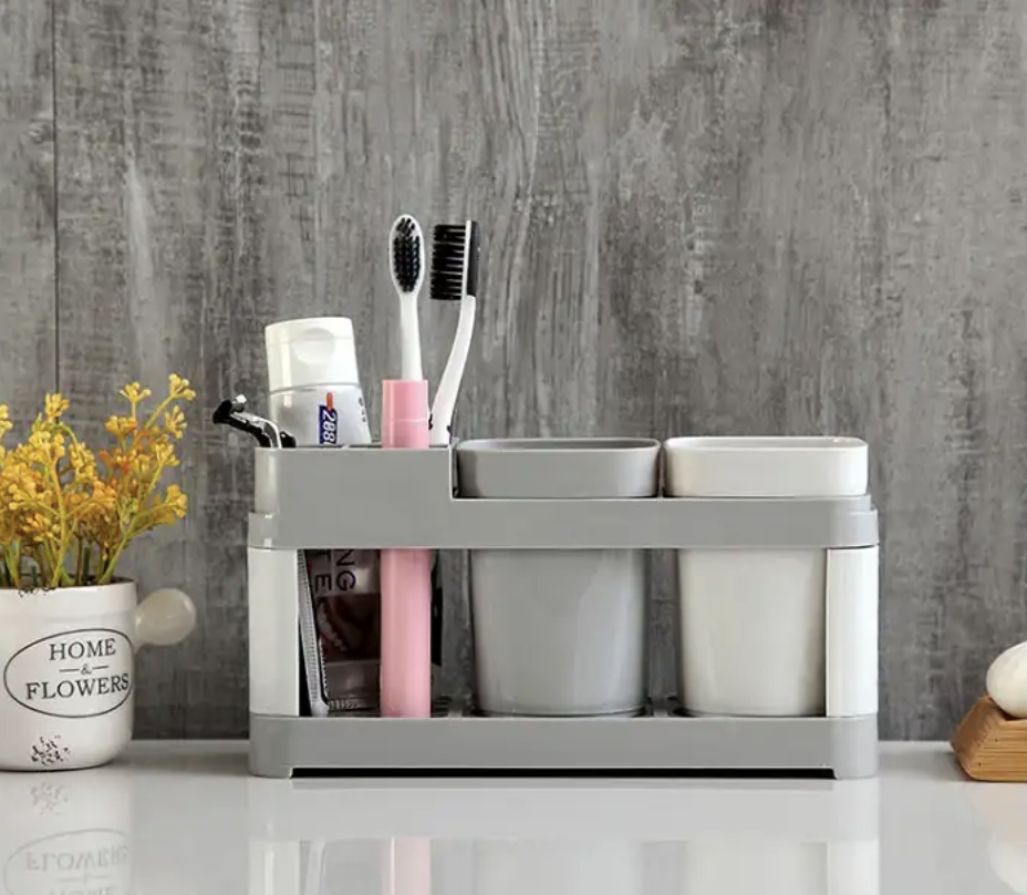 Mouthwash cup set toothbrush cup holder toothbrush rack storage rack bathroom storage toothbrush holder
