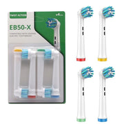 【4個裝】EB50 電動牙刷 代用牙刷頭 (非原廠) Oral B Braun 代用 / Philips 電動牙刷代用刷頭 oral系列b適配歐樂比電動牙刷頭