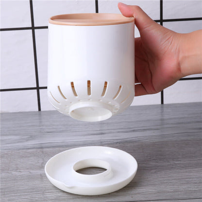 Double-layer draining tableware holder chopstick rack draining tableware storage household chopstick tube spoon spoon tableware draining rack