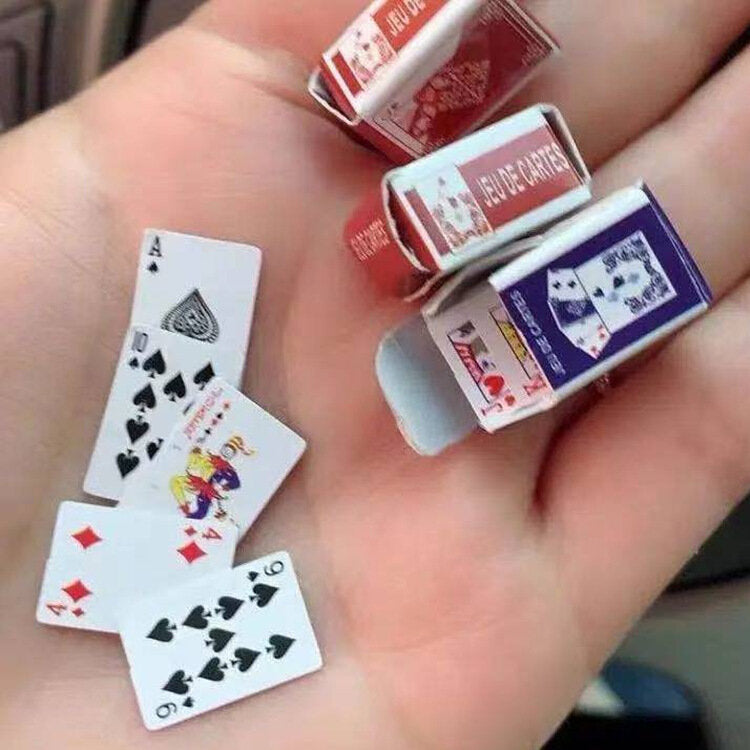 迷你撲克牌超小撲克旅行撲克紙牌禮物有趣的玩具迷你啤牌 啤牌 橋牌