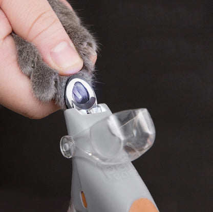 Pet nail clipper cat and dog nail clipper LED light magnifying glass anti-cutting blood line anti-splash